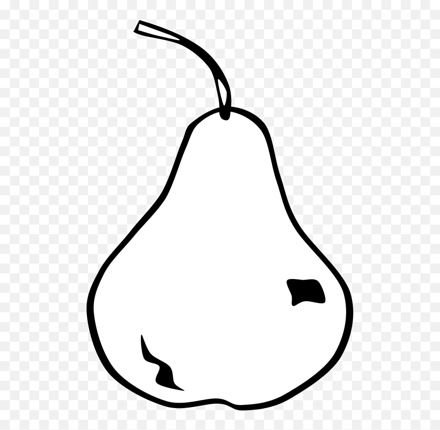 Free Clip Art Pear By Machovka Emoji,Peas Clipart Black And White