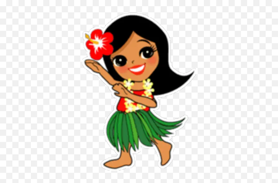 Sticker Maker - Hawaiian Sticker Emoji,Hula Dancer Clipart