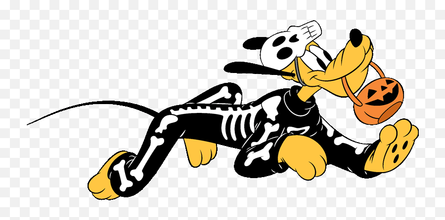 Pluto Skeleton Halloween Disney Characters Images Disney Emoji,Disney Halloween Clipart