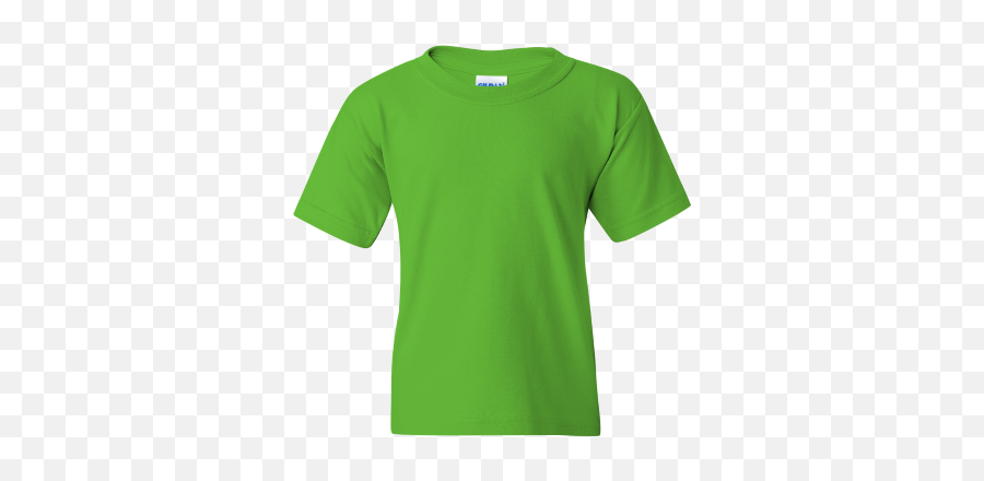 Gildan Heavy Cotton Youth T - Shirt Green Cotton T Shirts Emoji,Cotton Logo Shirts