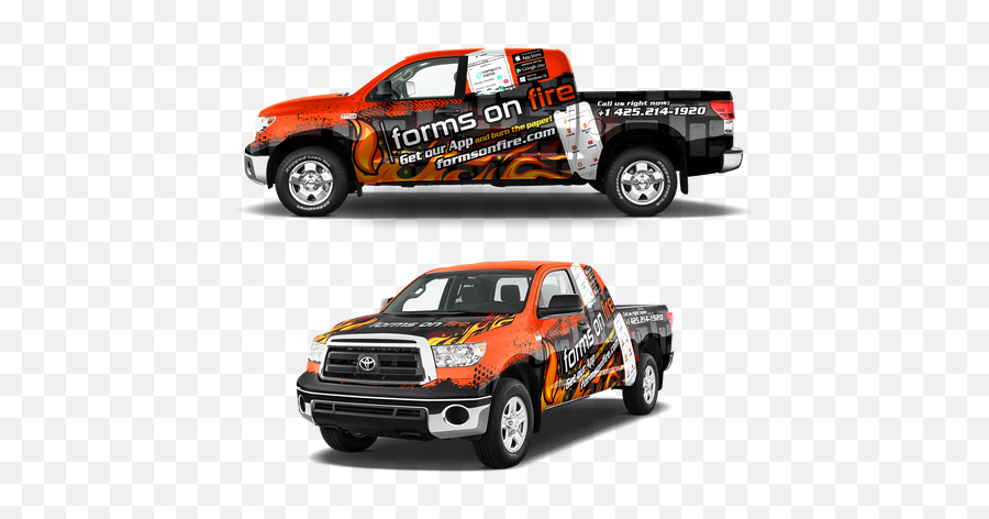 Toyota Tundra Wrap - Forms On Fire Car Truck Or Van Wrap Emoji,Pickup Truck Logo