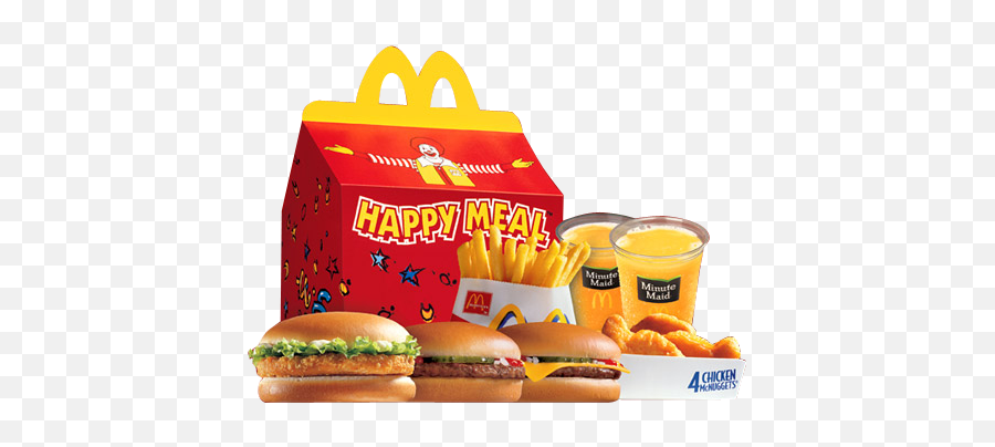 Download Hd Burger Clipart Happy Meal - Happy Meal Mcdonald Junk Food Advertising Emoji,Burger Clipart