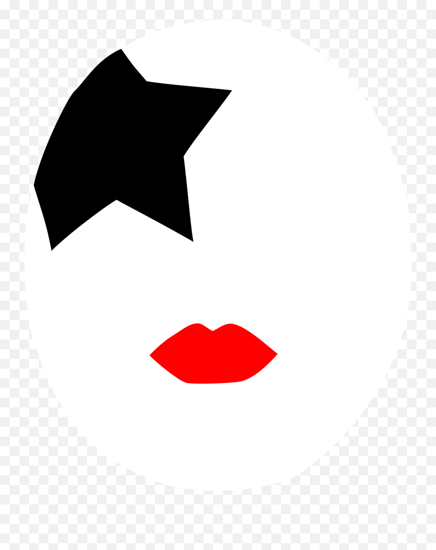 Kiss Starchild Face - Paul Stanley Makeup Png Emoji,Kiss Band Logo