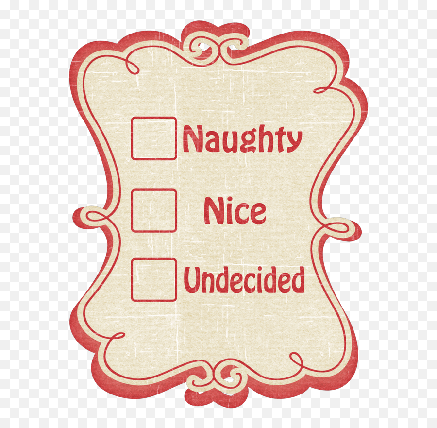 Christmas Naughty Or Nice Clip Art - Clip Art Naughty Nice List Emoji,List Clipart