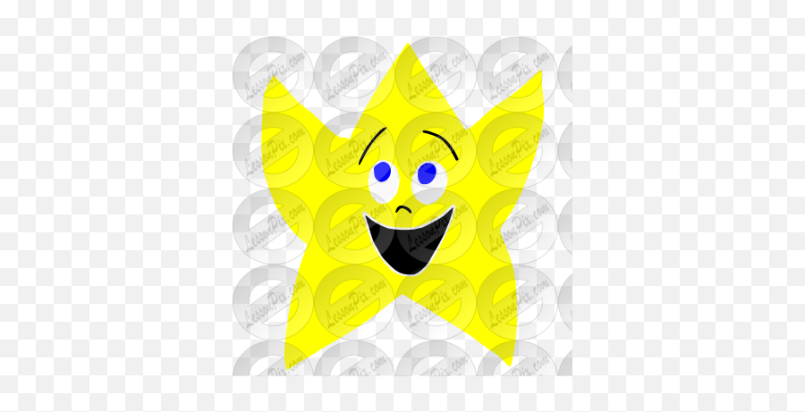 Excited Star Stencil For Classroom Therapy Use - Great Happy Emoji,Excited Clipart