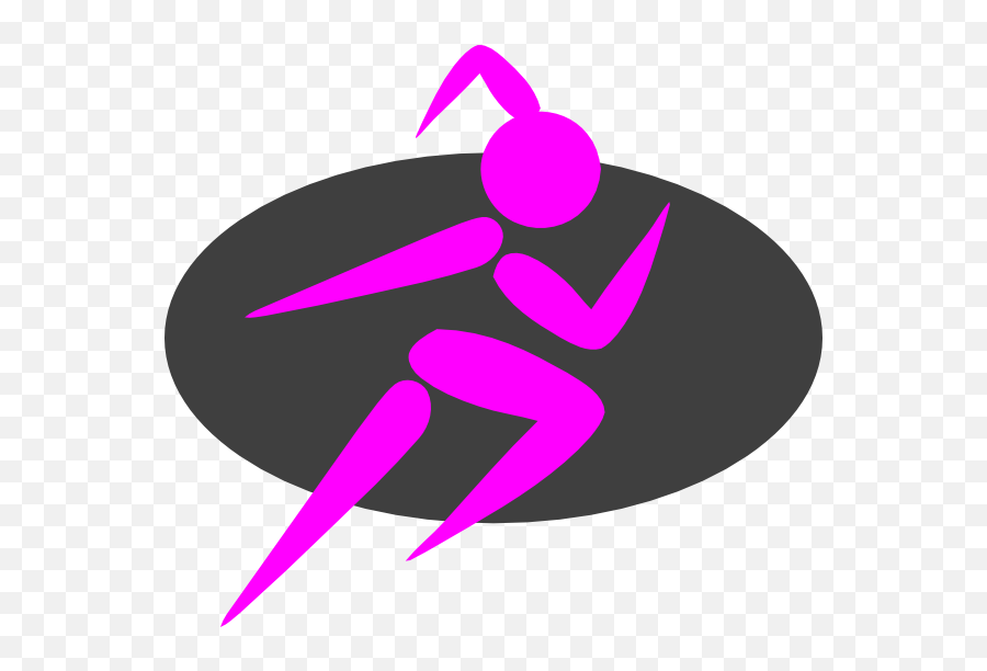 Girl Running Clip Art At Clker - Cartoon Track Girls Running Emoji,Running Clipart