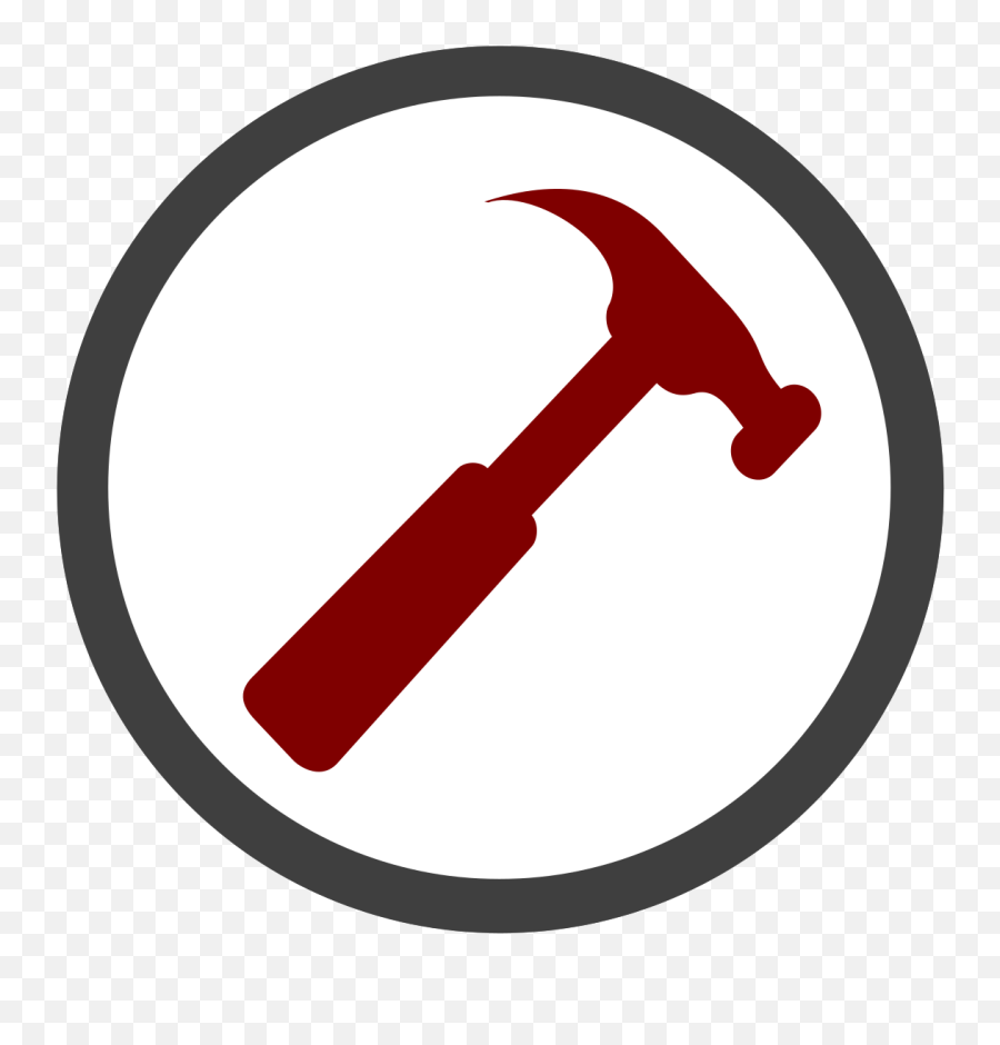 Red Hammer Clip Art - Red Hammer Logo Emoji,Hammer Clipart