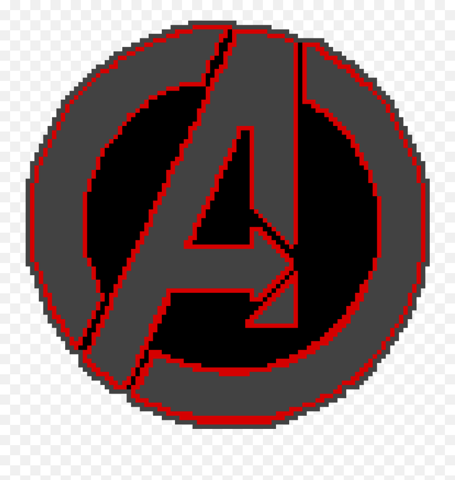 Pixilart - Red U0026amp Grey Avengers Logo By Gabbydoesgames Green Orbe Pixel Gif Emoji,Avengers Logo