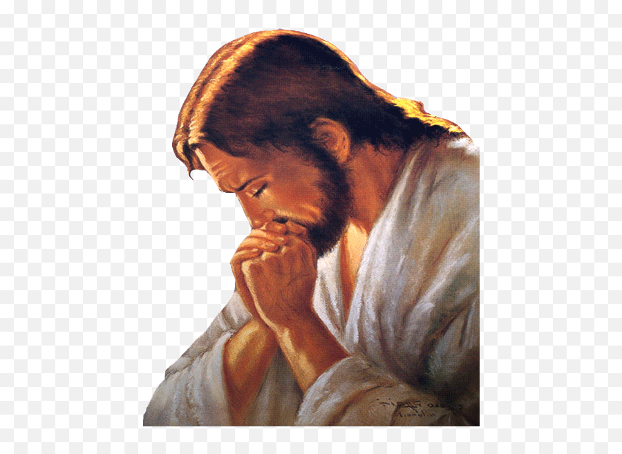 Jesus Orando - Jesus Praying Full Size Png Download Seekpng Praying Jesus Emoji,Praying Png
