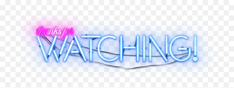 Neon Sign Thanks For Watching Video - Color Gradient Emoji,Thanks For Watching Png