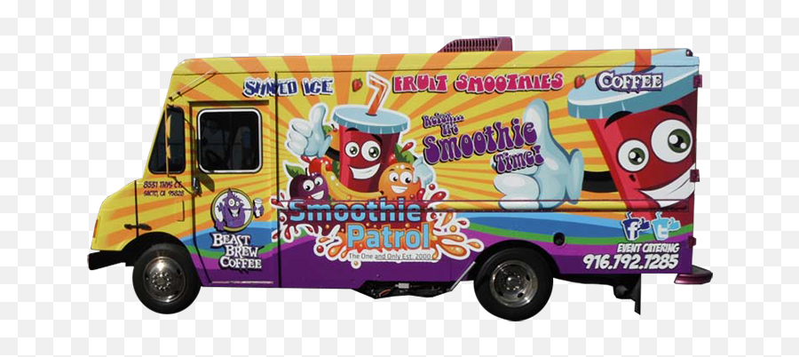 Food Truck Wraps Sell Your Food - San Francisco Car Wraps Food Truck Cartoon Wrap Emoji,Food Truck Png