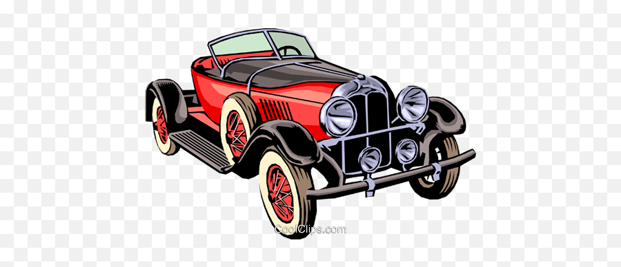 Antique Car Royalty Free Vector Clip Art Illustration - Desenhos De Carros Antigos Emoji,Vintage Car Clipart