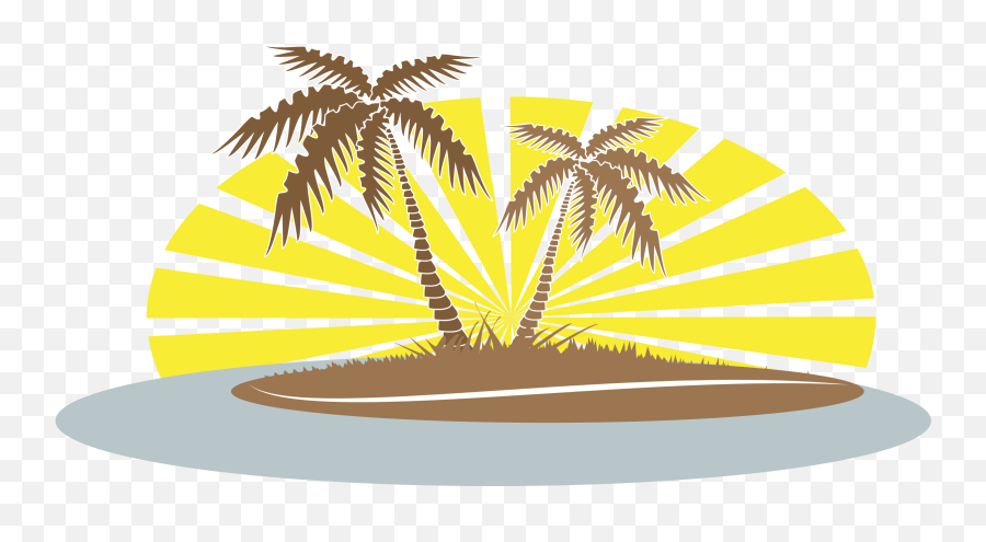 Date Palm Tree Clipart Transparent Png - Clipart Coconut Tree Logo Png Emoji,Palm Tree Clipart