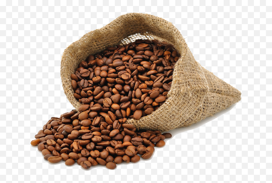 Coffee Beans Bag Side Open Transparent - Coffee Bean Png Emoji,Coffee Png