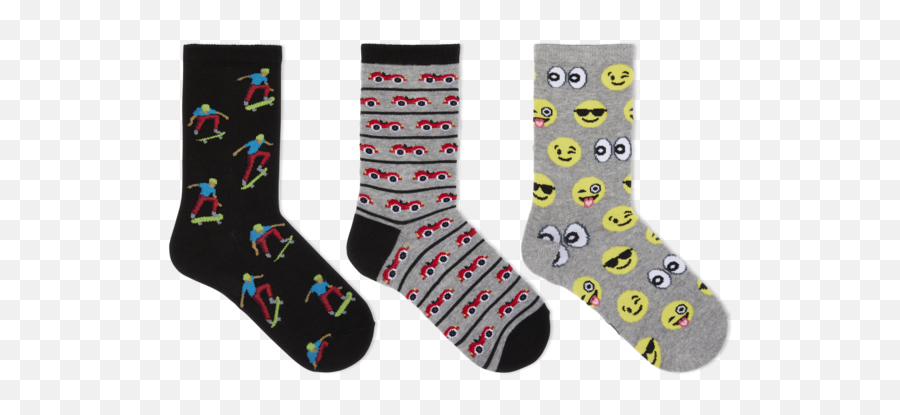 Hotsox Kidu0027s Assorted Food Socks U2013 Loops U0026 Wales Emoji,Car Emoji Png
