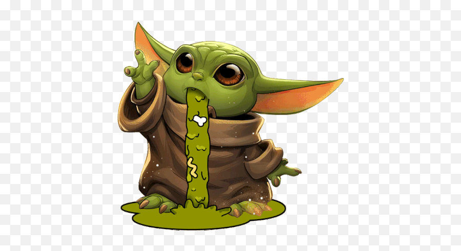 Sick Baby Yoda Sickness Sticker - Sick Baby Yoda Sickness Emoji,Sick Child Clipart