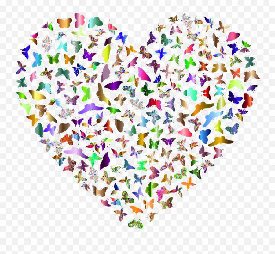 Heartflowerorgan Png Clipart - Royalty Free Svg Png Emoji,Butterflies And Flowers Clipart
