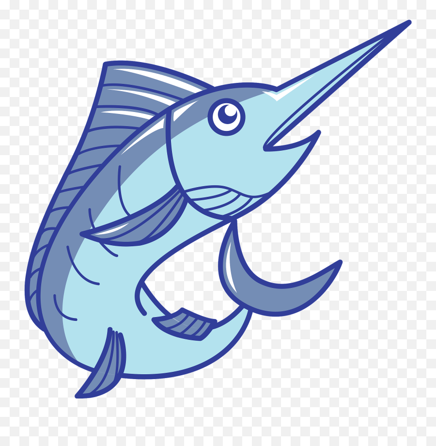 Marlin Fish Animal Clipart Free Download Transparent Png Emoji,Sailfish Clipart