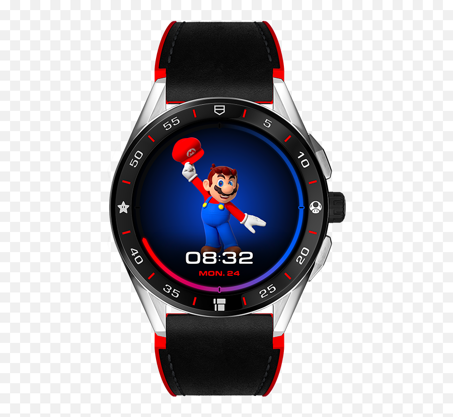 The Super Collaboration Story Of The Tag Heuer Connected X Emoji,Mario Face Png