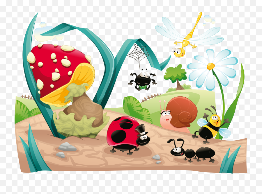 Download Of Illustration Bee Insect Vector Forest Cartoon Emoji,Forest Clipart Png