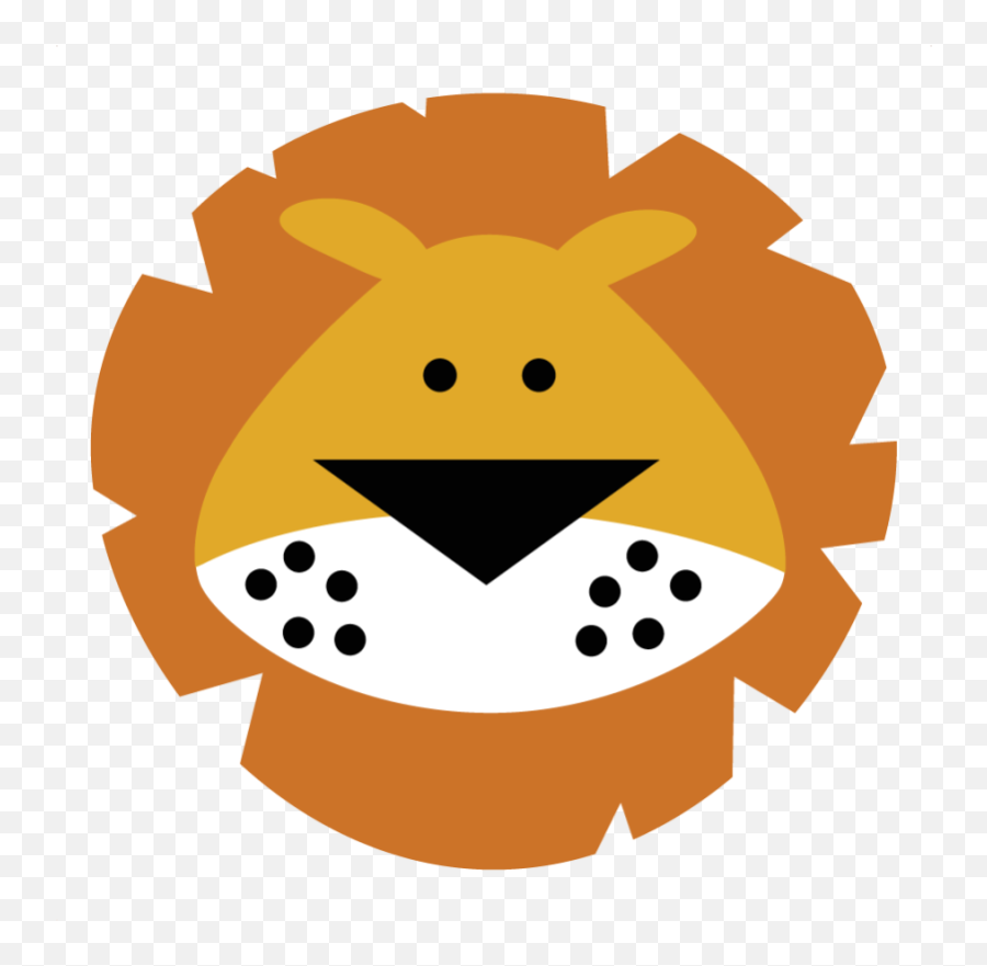 Baby Lion Clipart - Cartoon Cute Lion Face Emoji,Lion Clipart