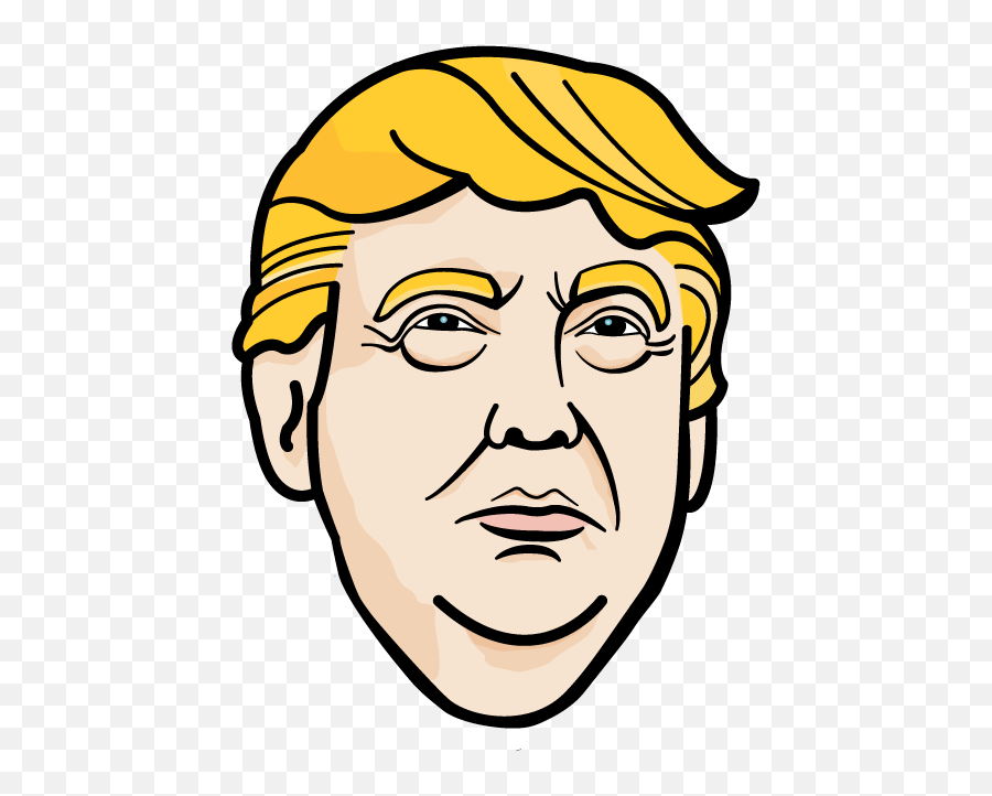 Donald Trump Drawing Ghostbusters Line - Donald Trump Drawing Png Emoji,Trump Clipart