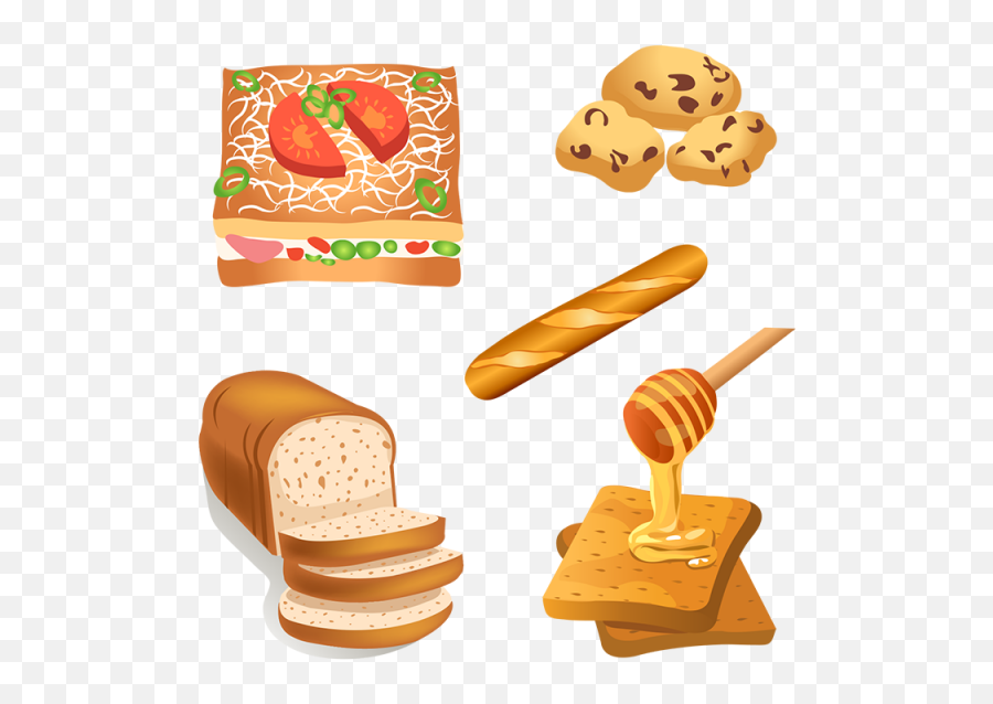 Sandwich Bread Fast Food Vector Collection Sandwich - Fitness Nutrition Emoji,Breakfast Clipart
