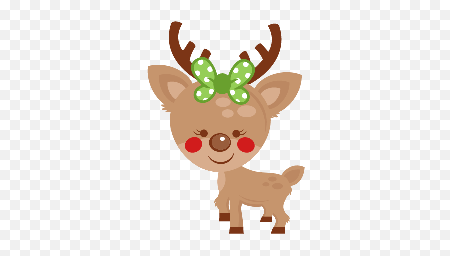 Download Reindeer Clipart Png - Baby Girl Reindeer Clipart Emoji,Reindeer Clipart