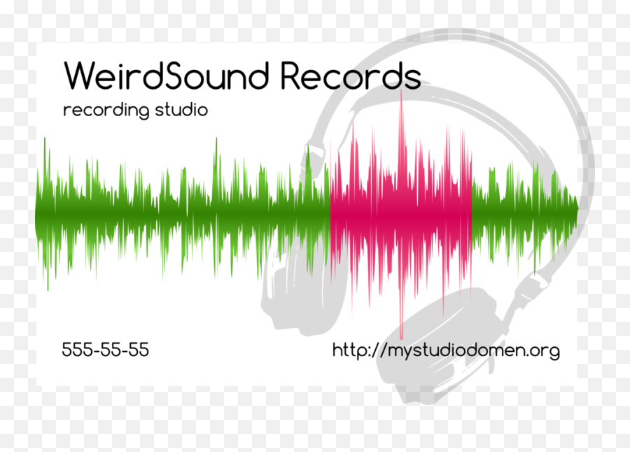 White Businesscard For Recording Studio - Language Emoji,Clipart Studio