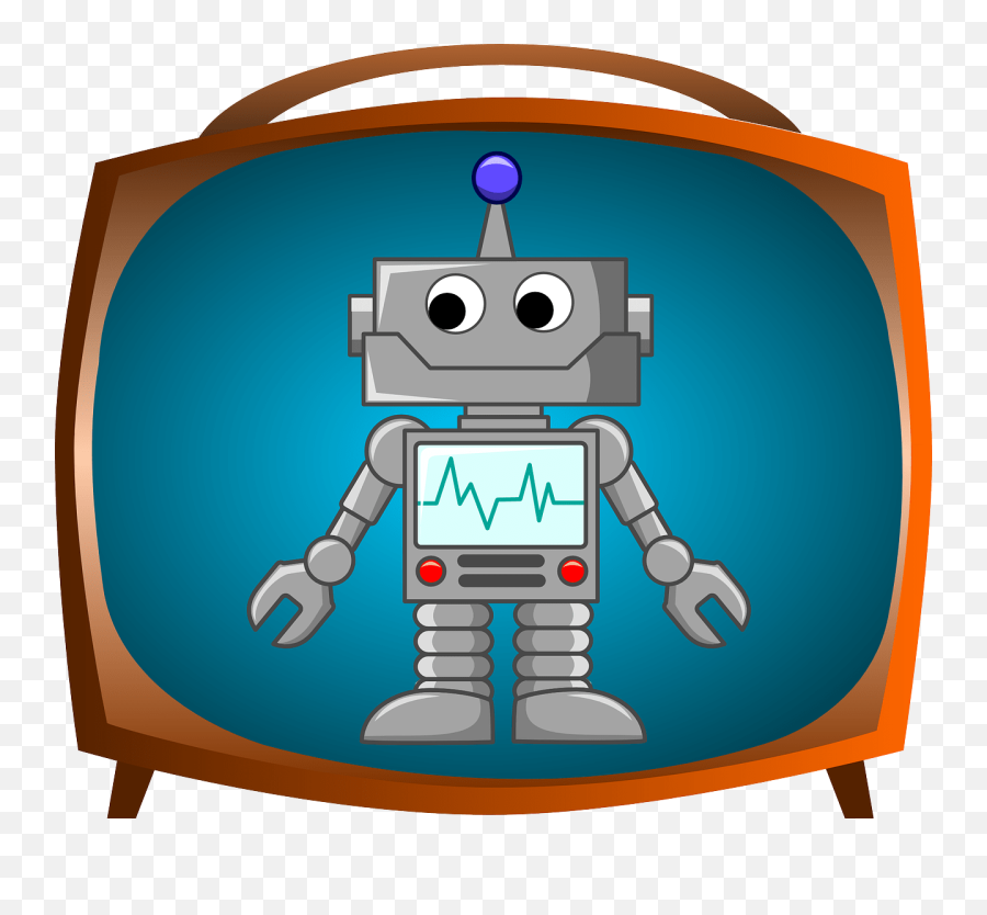 300 Free Tv U0026 Television Vectors - Pixabay Robot In The Tv Emoji,Watching Tv Clipart