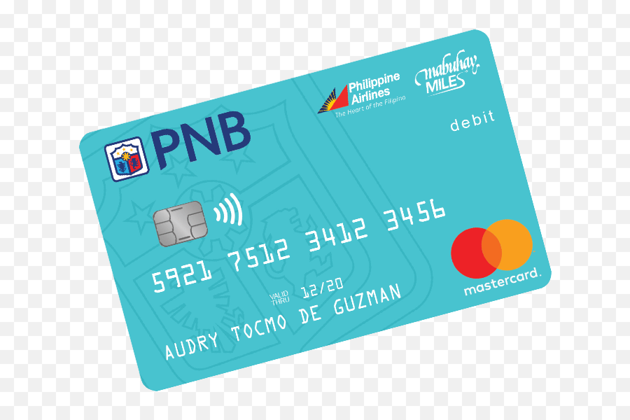 Blank Credit Card Png - Philippine National Bank Pnb Pal Mabuhay Miles Debit Mastercard Emoji,Credit Card Clipart
