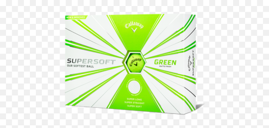Personalised Callaway Supersoft Logo Golf Balls - Callaway Supersoft Green Emoji,Callaway Logo
