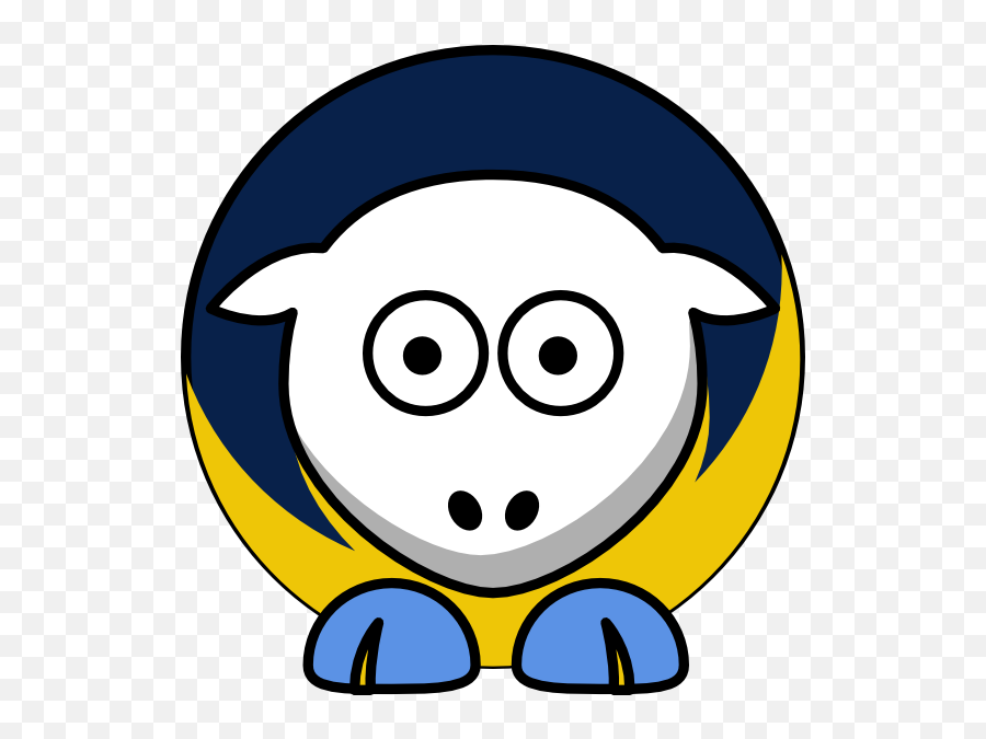 Sheep 4 Toned San Diego Chargers Team Colors Clip Art At - Lakers Sheep Emoji,San Diego Chargers Logo