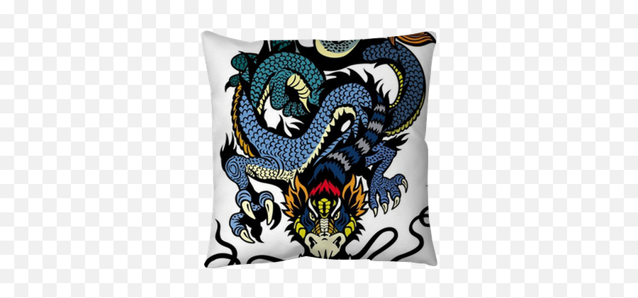 Blue Dragon Tattoo Throw Pillow U2022 Pixers - We Live To Change Dragon Tattoos Black Emoji,Dragon Tattoo Png