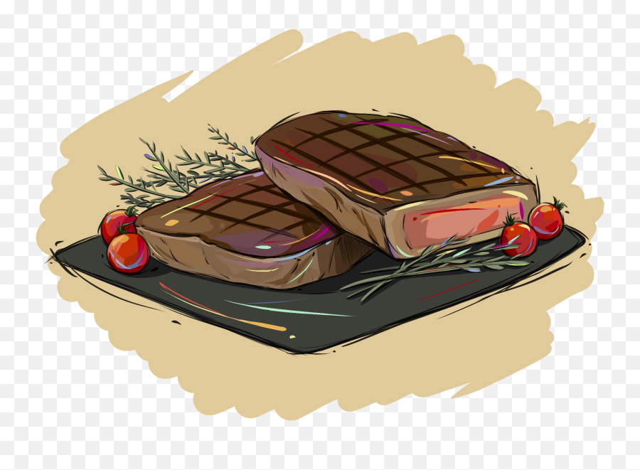 Download Steak Burdock Beef Plate Png And Psd - Food Full Emoji,Steak Transparent Background
