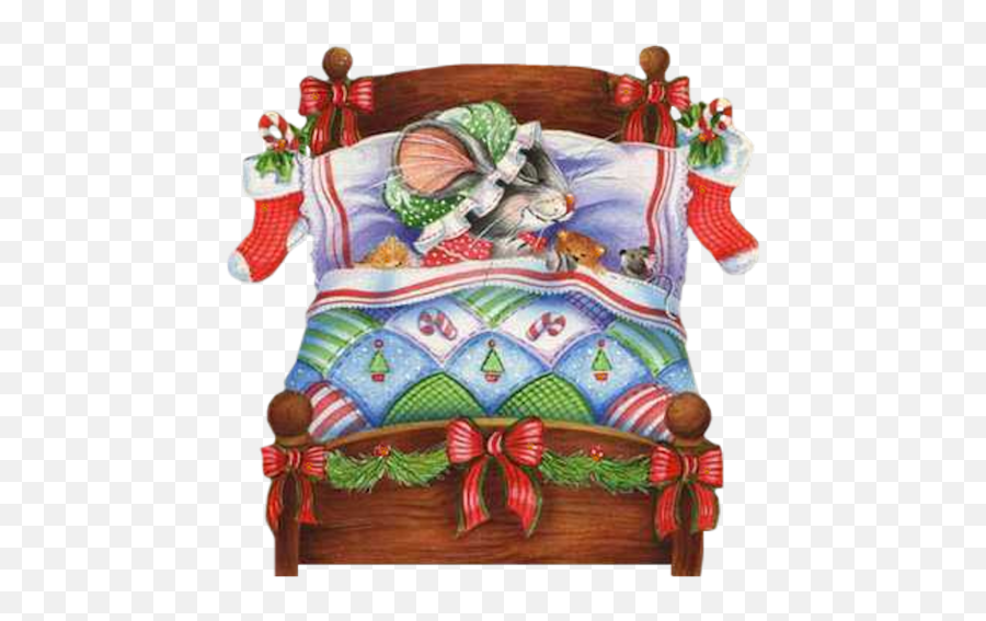 Images Du0027antans Christmas Mouse Christmas Animals - Clip Art Sleeping Mouse Clipart Emoji,Vintage Christmas Clipart