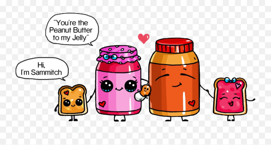 Peanut Butter Jelly Sticker - Cute Peanut Butter To My Jelly Emoji,Peanut Butter And Jelly Clipart