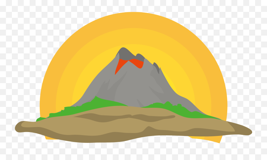 Volcano Clipart Rock - Volcanoes Clipart Emoji,Volcano Clipart