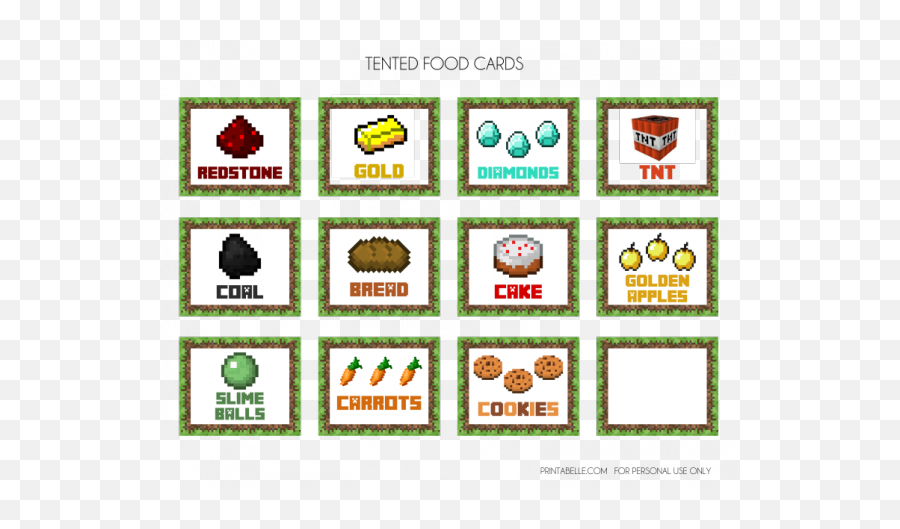 Minecraft Clipart Printable Minecraft - Minecraft Party Food Printables Emoji,Minecraft Clipart