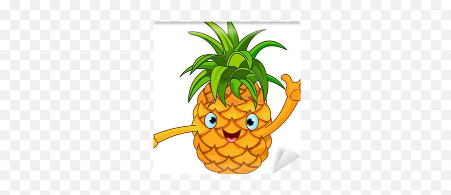 Cheerful Cartoon Pineapple Character Emoji,Cute Pineapple Clipart