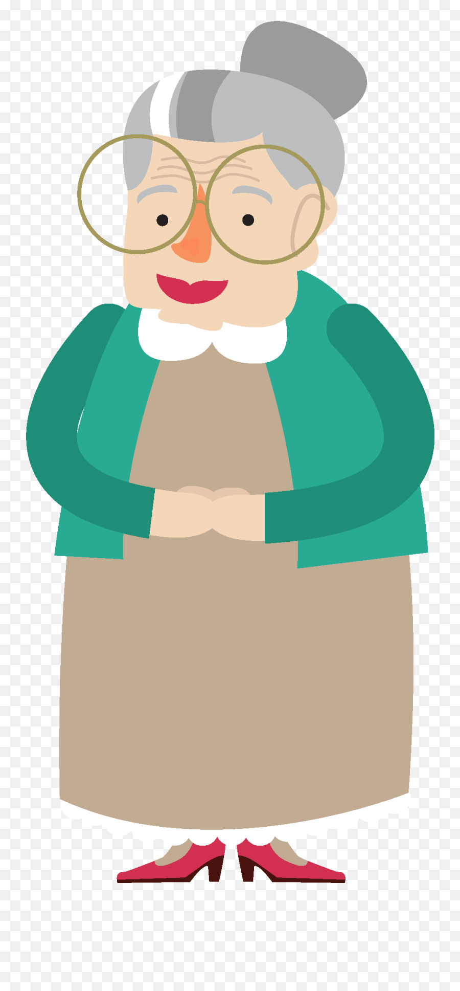 Grandmother Clipart Png Transparent Png - Grandmother Clipart Transparent Background Emoji,Grandma Clipart