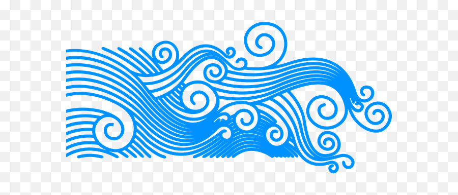 Download Curly Waves Png - Sea Wave Clipart Transparent Png Emoji,Curly Clipart
