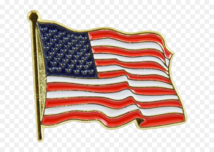 Waving American Flag Lapel Pin U2013 The Marine Shop Emoji,American Flag On Pole Png