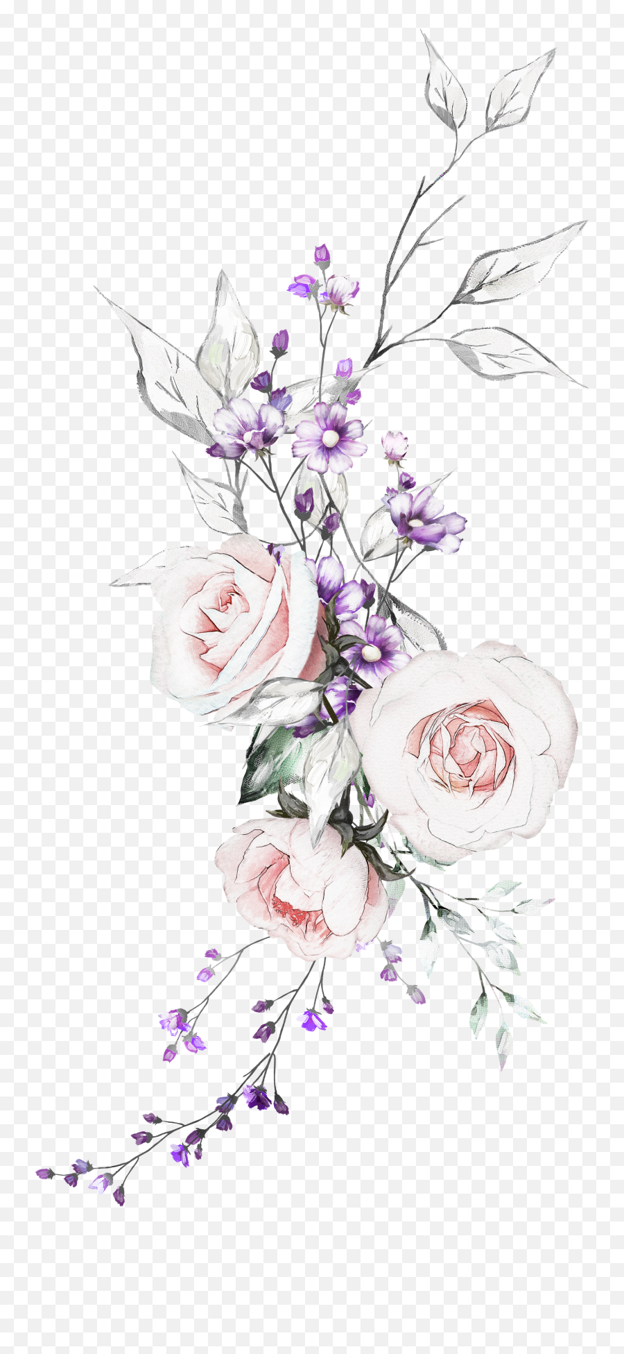 H927 5 Flower Drawing Flower Art Flower Tattoos Emoji,Water Color Flowers Png