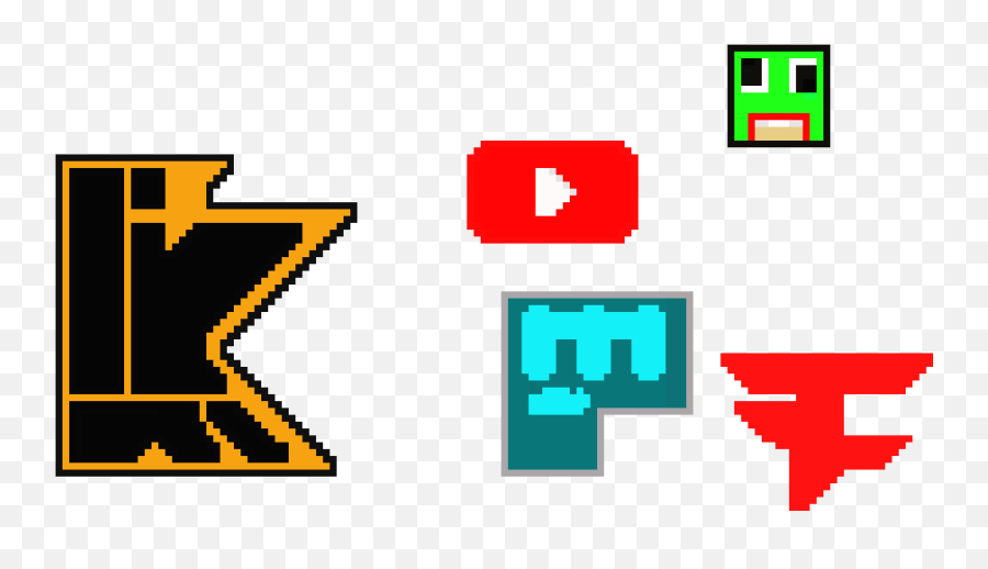 Youtubers Pixel Art Maker Emoji,Youtubers Logo