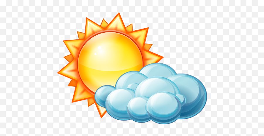 Sunny Day Cartoon - Clipart Best Partly Cloudy Icon Emoji,Sunny Clipart
