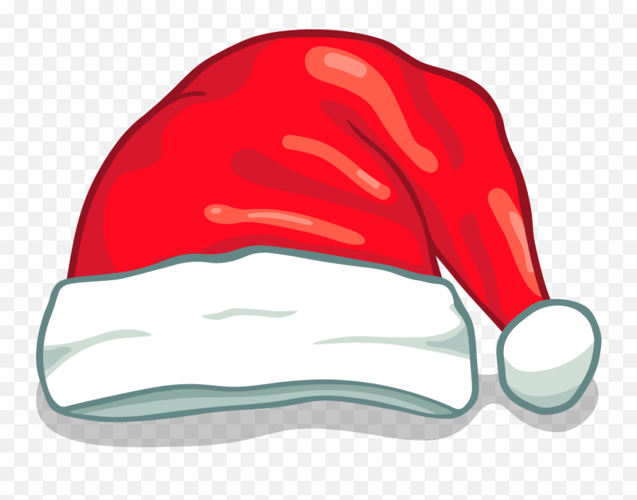 Black Christmas Hat Png Transparent - Cartoon Transparent Christmas Hat Png Emoji,Christmas Hat Png