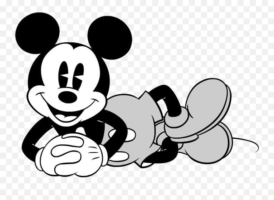 Disney Clipart Black And White Free Clipart Image 1903 - Transparent Mickey Mouse Black And White Clipart Emoji,Disney Clipart