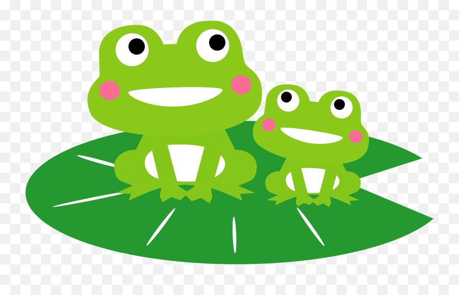Frogs - Two Frogs On A Lily Pad Clip Art Emoji,Frogs Clipart