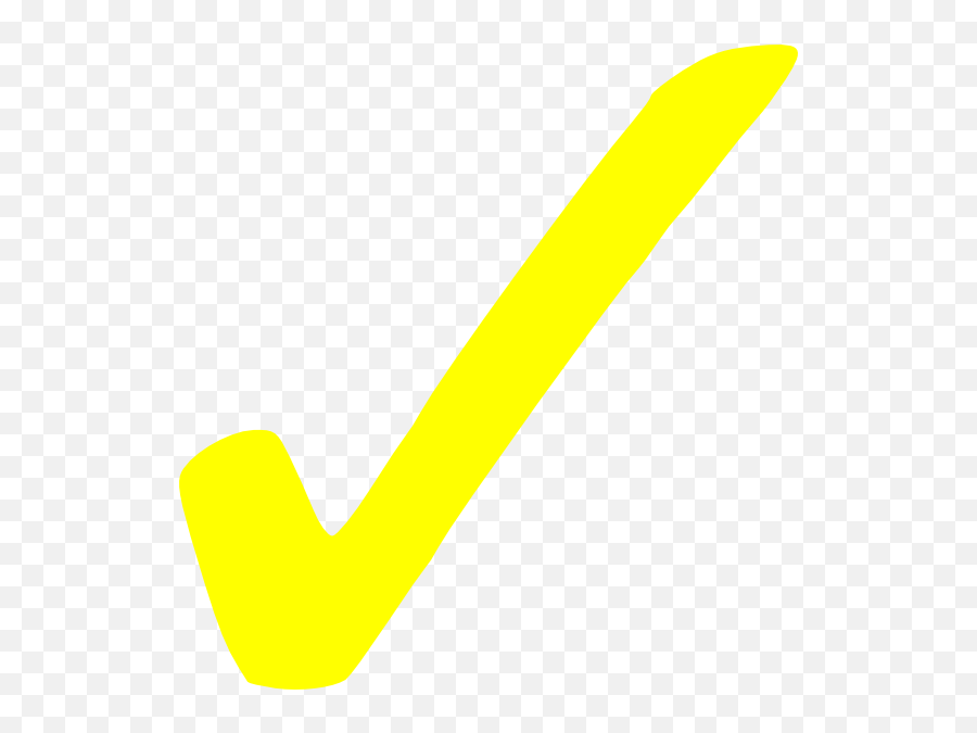 Transparent Yellow Checkmark Clip Art - Language Emoji,Checkmark Transparent